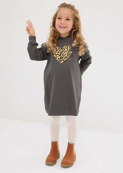 Šaty z teplákoviny z čisté organické bavlny, bonprix