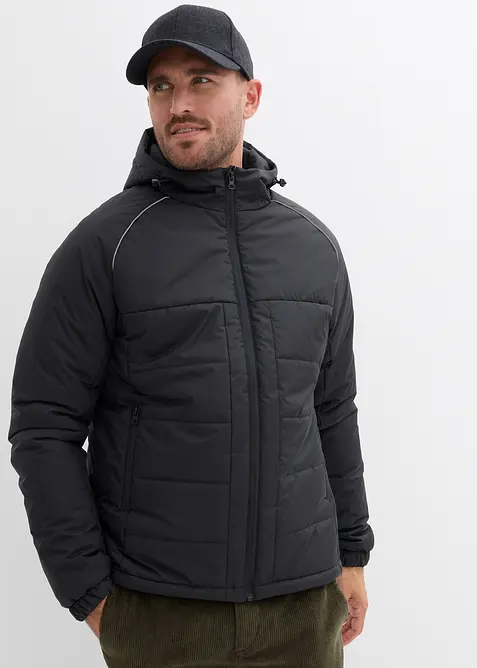 Vatovaná prošívaná bunda s kapucí, bonprix