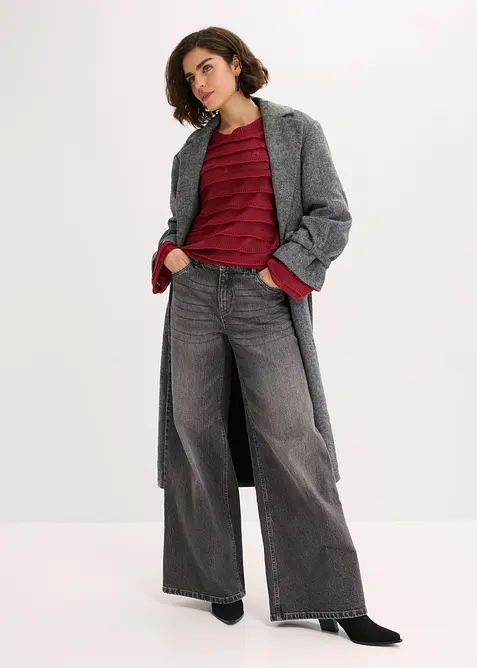 Oversize svetr, polotransparentní, bonprix