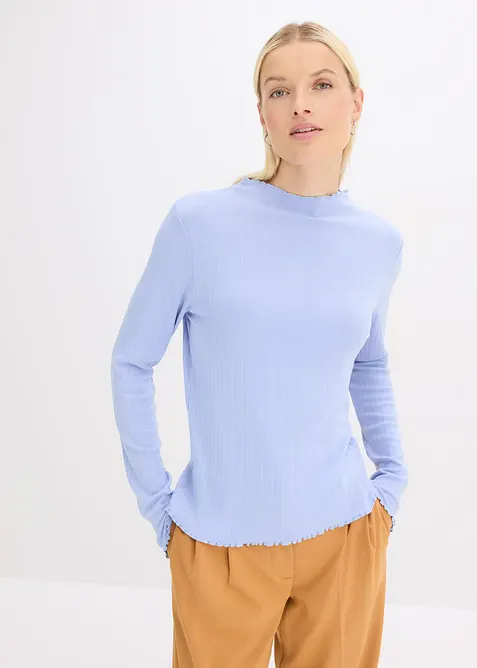 Přiléhavé žebrované triko, bonprix