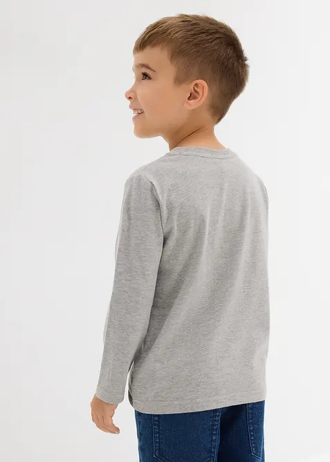 Henley triko s dlouhým rukávem a organickou bavlnou (2 ks v balení), bonprix