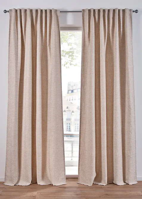 Neprůhledný závěs s melírovanou strukturou (1 ks v balení), bonprix