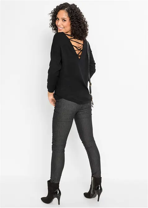 Svetr z jemné pleteniny z viskózové směsi, bonprix