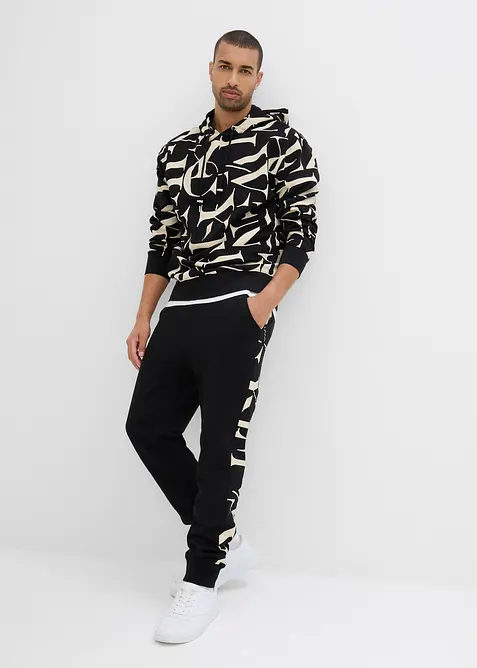 Teplákové kalhoty se vsadkou, z čisté organické bavlny, bonprix