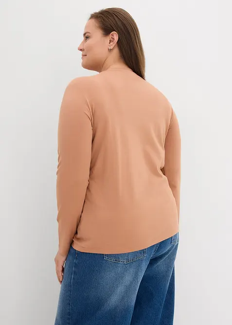 Triko s dlouh&yacute;m ruk&aacute;vem, z čist&eacute; organick&eacute; bavlny (2 ks), bonprix