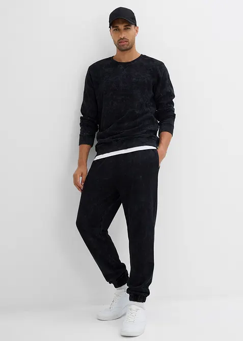 Mikina z čisté organické bavlny se sepraným vzhledem, bonprix