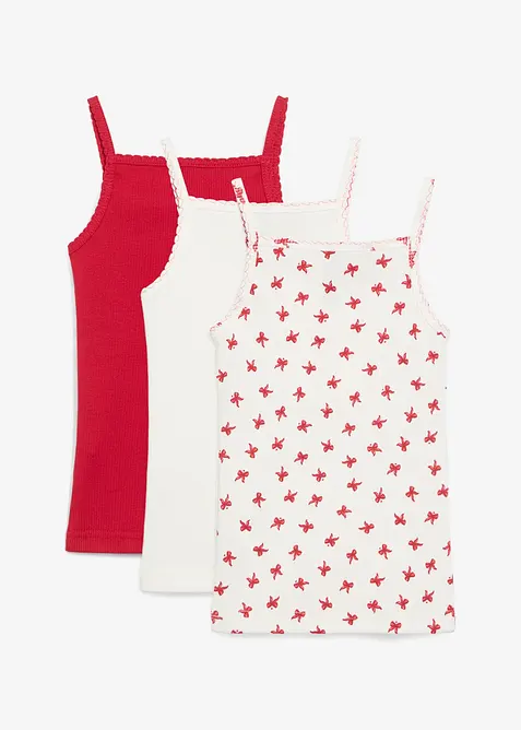 Spodn&iacute; ko&scaron;ilka z měkk&eacute;ho žebrovan&eacute;ho materi&aacute;lu, se sat&eacute;novou ma&scaron;ličkou (3 ks v balen&iacute;), bonprix