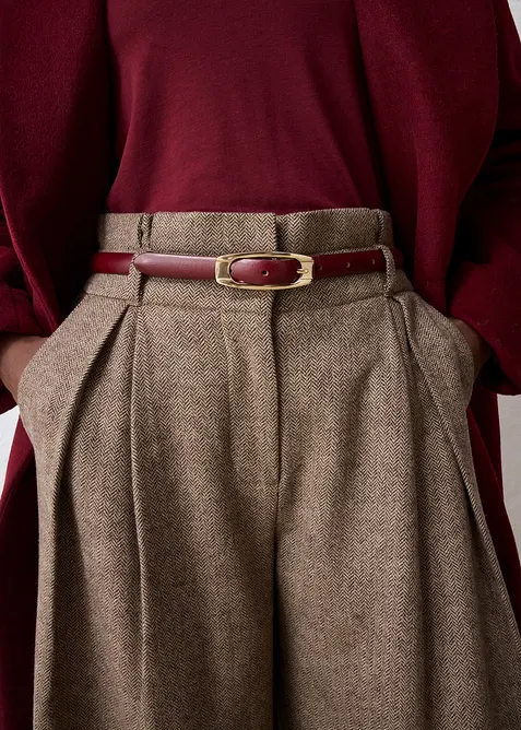 Úzký kožený pásek, bonprix