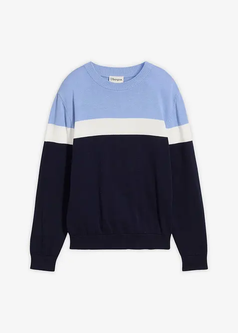 Svetr z jemné pleteniny z čisté bavlny, bonprix