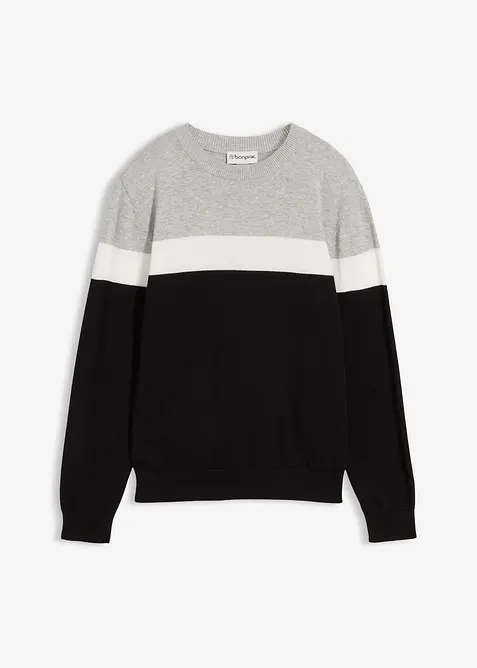 Svetr z jemné pleteniny z čisté bavlny, bonprix