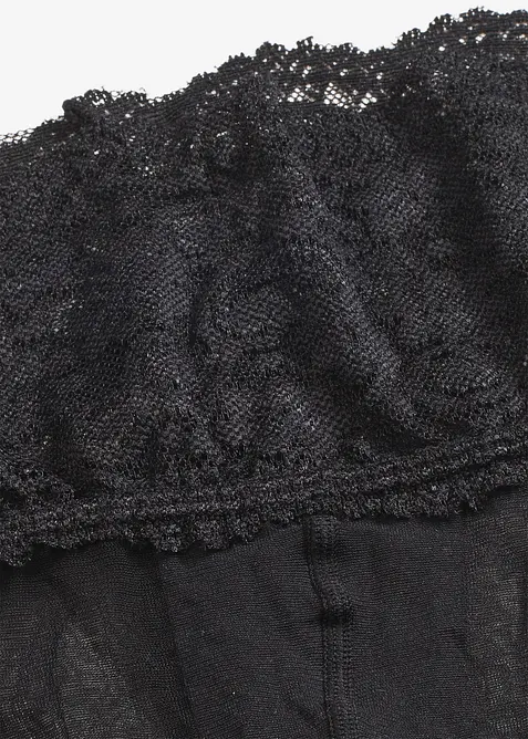 Transparentní punčochové kalhoty s krajkou v pase, 15 DEN, bonprix