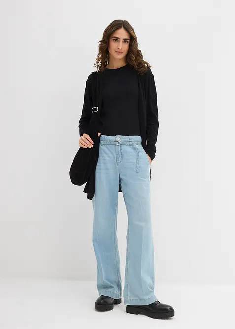 Dlouh&yacute; pleten&yacute; kab&aacute;tek, bez zap&iacute;n&aacute;n&iacute;, bonprix