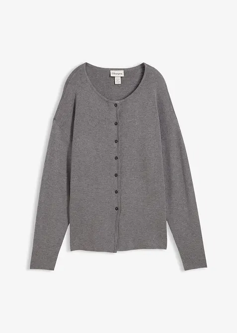 Vypasovaný pletený kabátek z viskózové směsi, bonprix