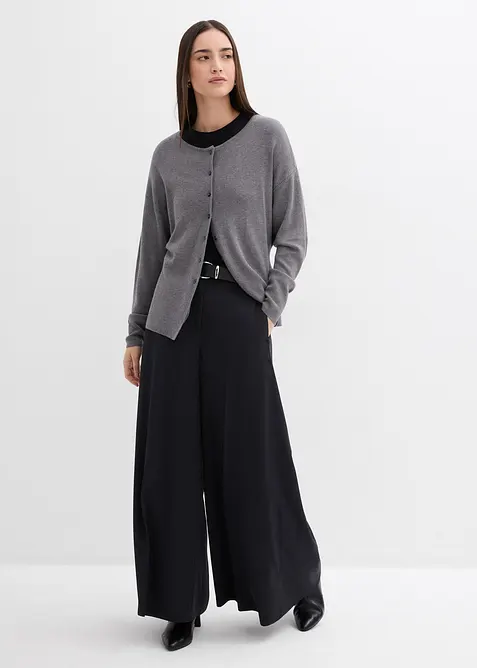 Vypasovaný pletený kabátek z viskózové směsi, bonprix