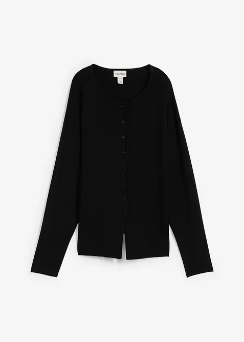 Vypasovaný pletený kabátek z viskózové směsi, bonprix