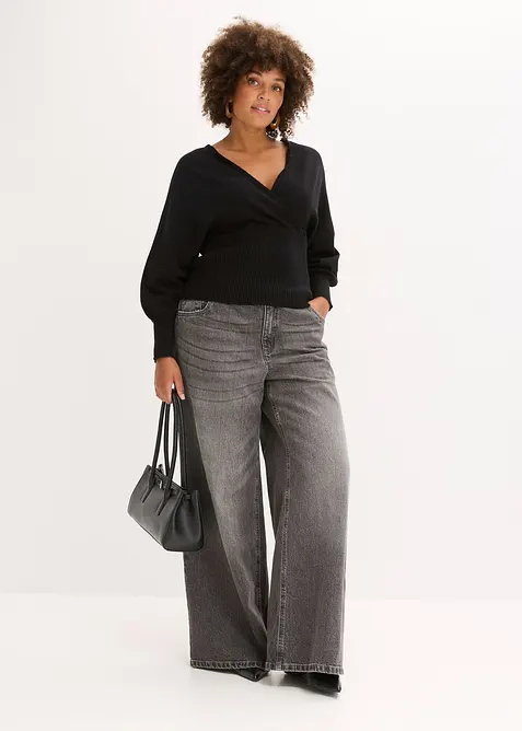 Svetr ze splývavé směsi s viskózou, bonprix