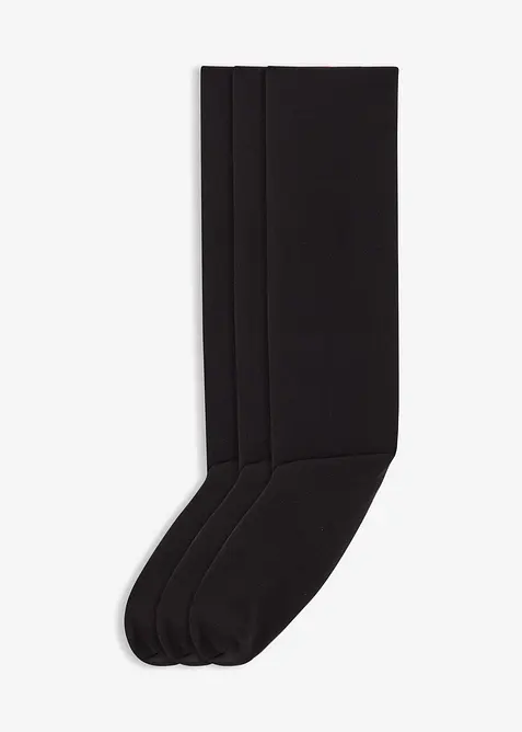 Termo podkolenky 120 den, z jemného materiálu s flísovým rubem (3 páry v balení), bonprix