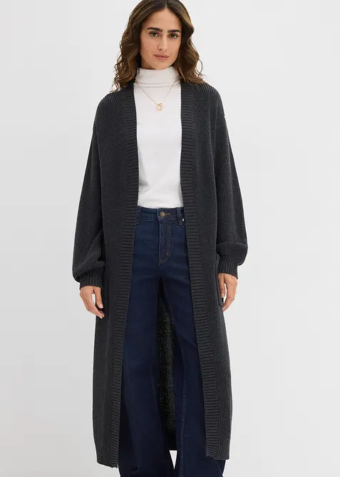 Dlouhý pletený kabátek se spadlými rameny, bonprix