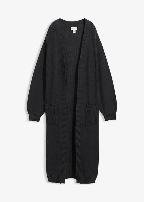 Dlouhý pletený kabátek se spadlými rameny, bonprix