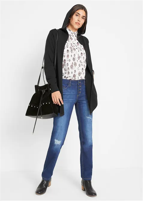 Dlouhá mikina z bavlněné směsi, bonprix