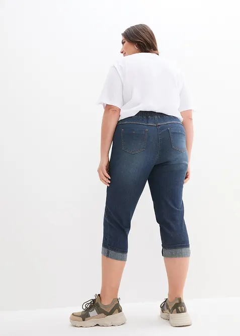 Džíny Slim Fit, Mid Waist, bavlna, bonprix