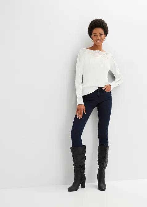 Svetr s krajkou, bonprix