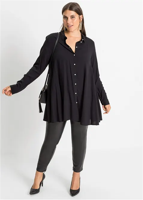 Halenka s knoflíkovou lištou s perličkami, bonprix