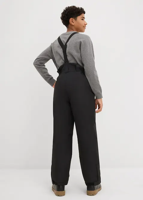 Nepromokavé funkční kalhoty se šlemi, s hřejivou podšívkou, bonprix