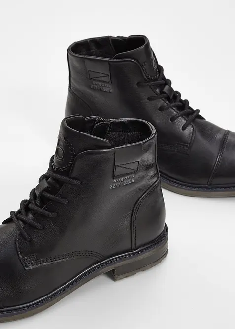 Kotn&iacute;kov&aacute; &scaron;něrovac&iacute; kožen&aacute; obuv značky Bugatti, Bugatti