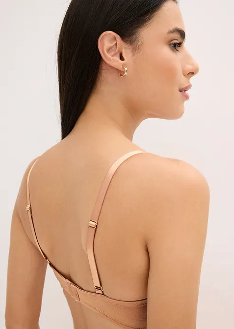 Podprsenka s kosticemi, z třpytiv&eacute;ho materi&aacute;lu, bonprix