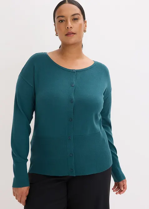 Kabátek z jemného úpletu ze splývavé viskózové směsi, bonprix