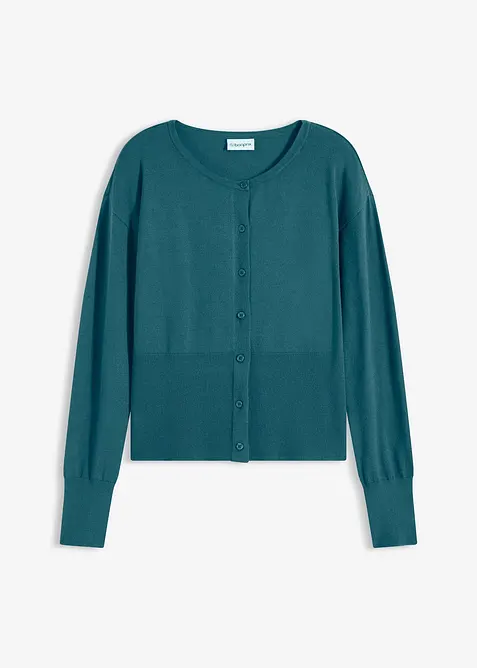 Kabátek z jemného úpletu ze splývavé viskózové směsi, bonprix