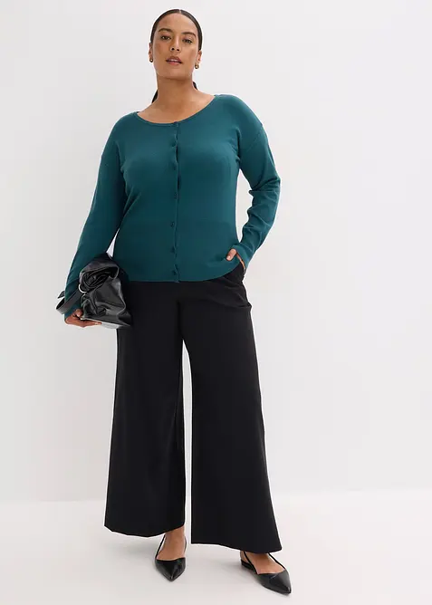 Kabátek z jemného úpletu ze splývavé viskózové směsi, bonprix