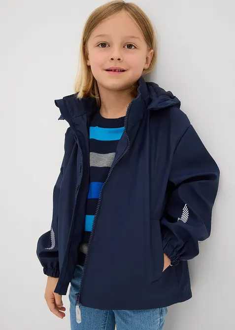 Termo bunda do deště, s odnímatelnou kapucí a reflexními detaily, bonprix