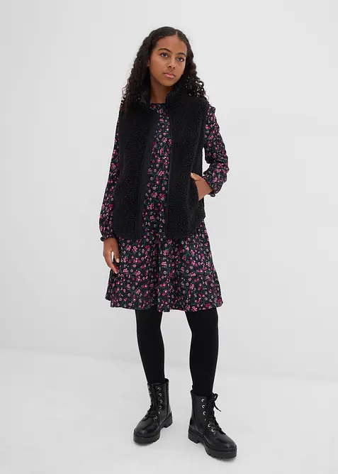 Žerzejové šaty ze strukturovaného materiálu se zmačkanou úpravou, bonprix