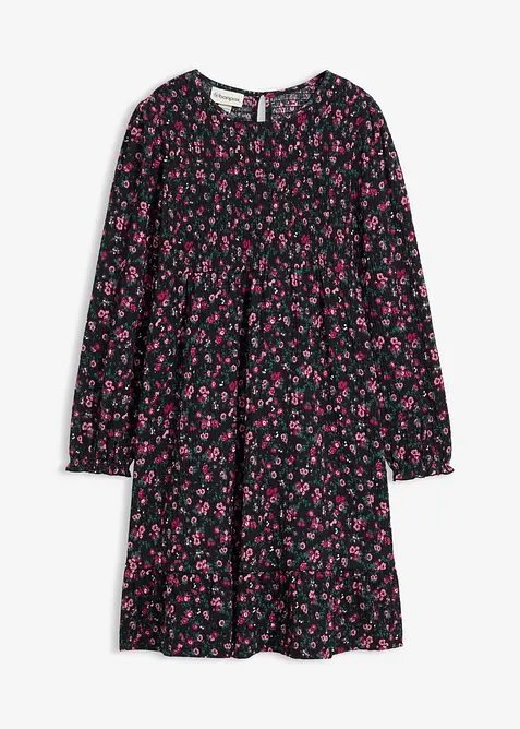 Žerzejové šaty ze strukturovaného materiálu se zmačkanou úpravou, bonprix