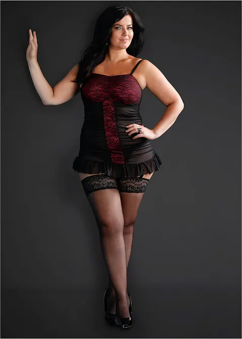 Podvazkové punčochy s krajkou 20 DEN, bonprix