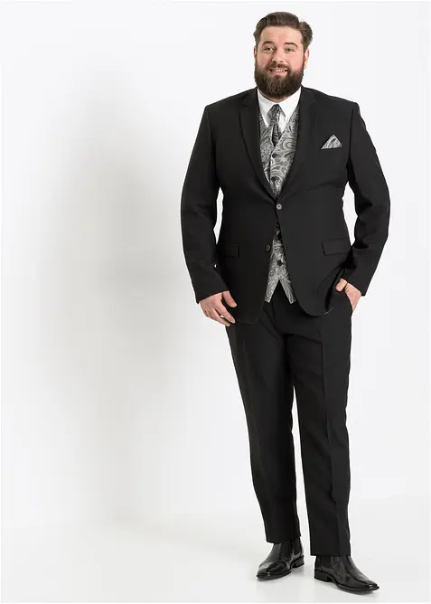 Svatebn&iacute; oblek s vestou a plastronem (5d&iacute;ln&aacute; souprava), Regular Fit, bonprix