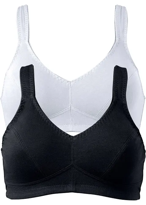 Podprsenka bez kostic (2 ks), s organickou bavlnou, bonprix