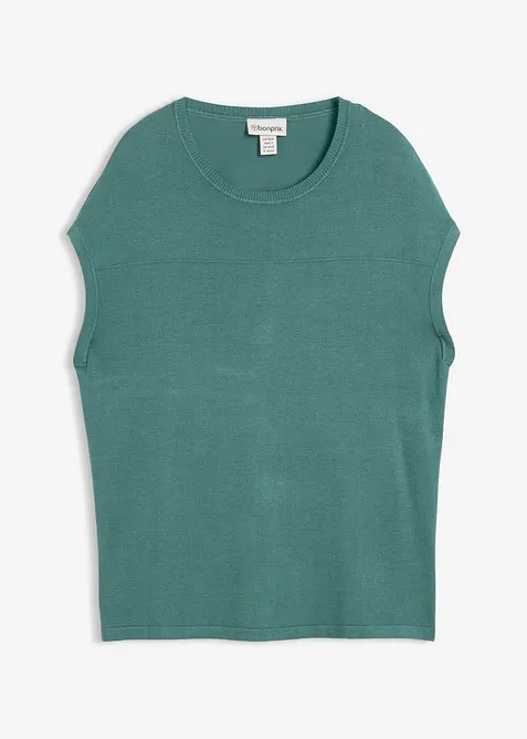 Svetr bez rukávů z měkké směsi s viskózou, bonprix