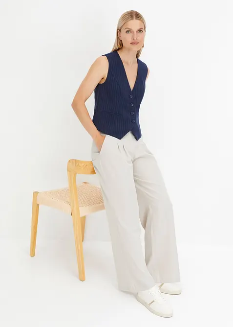 Zvonov&eacute; kalhoty, High Waist, bonprix