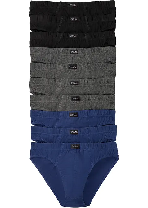 Slipy s měkkou bavlnou (10 ks v balen&iacute;), bonprix