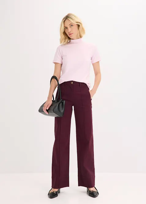 Keprov&eacute; kalhoty se s&aacute;mky a li&scaron;tovou kapsou, bonprix