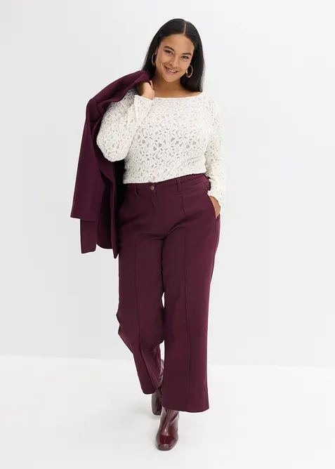 Krajkové body s hebkým povrchem, bonprix