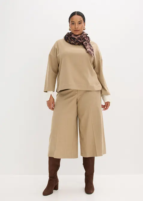 Tunika z pevného materiálu se vzorem rybí kosti, bonprix