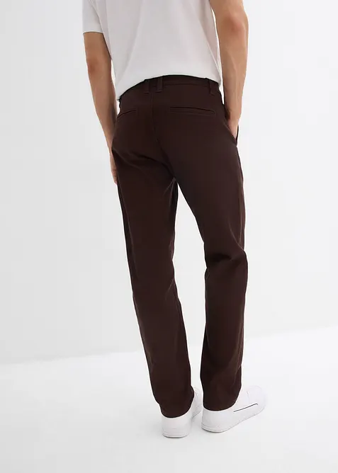 Strečové chino kalhoty Relaxed Fit s organickou bavlnou, Straight, bonprix