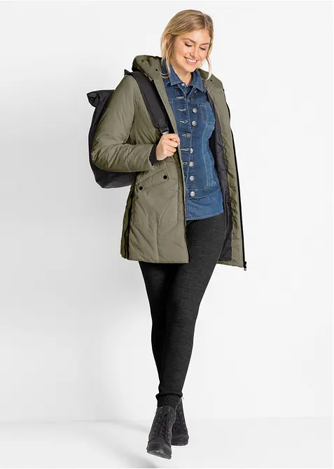 Termo legíny se žebrovaným pasem, bonprix