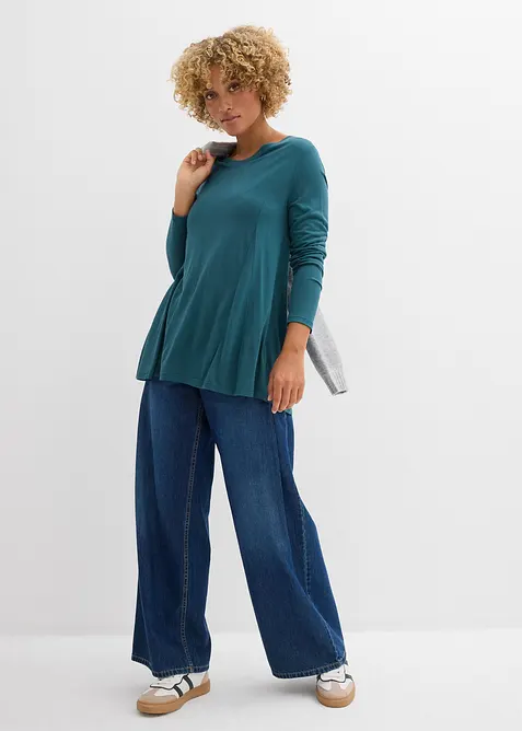 Triko s dlouhým rukávem, z měkké viskózy, bonprix