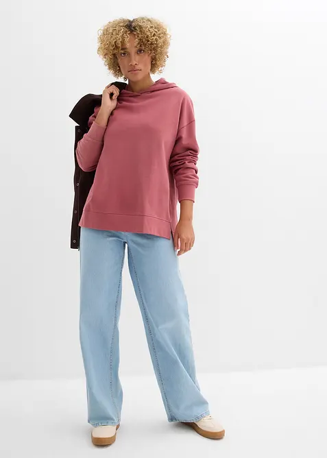 Mikina s kapuc&iacute;, z čist&eacute; bavlny, bonprix