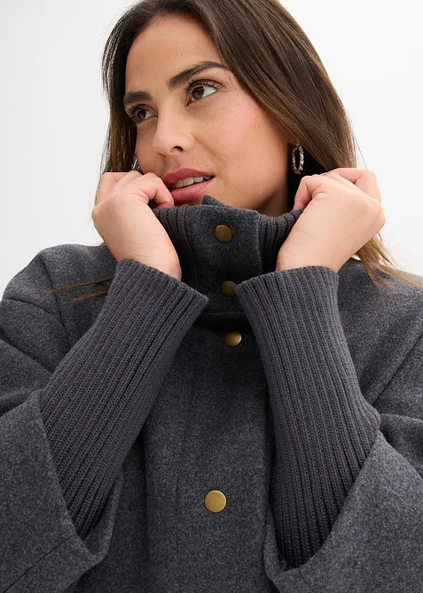 Kr&aacute;tk&yacute; kab&aacute;t ve vlněn&eacute;m vzhledu, bonprix